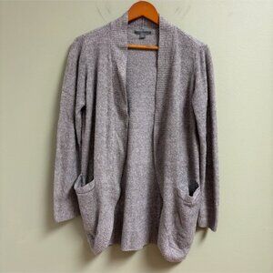 Barefoot Dreams CozyChic Lite Womens Cardigan Size S Gray Pocket Comfy Holiday